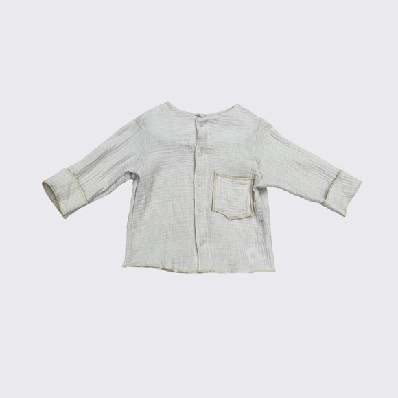 NWT Wren Amber Jake Boy Long Sleeve Shirt Size 2T-Sand Gauze - Picture 3 of 3